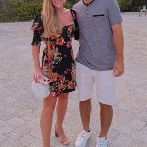 Lost + Wander Black Tropical Dress